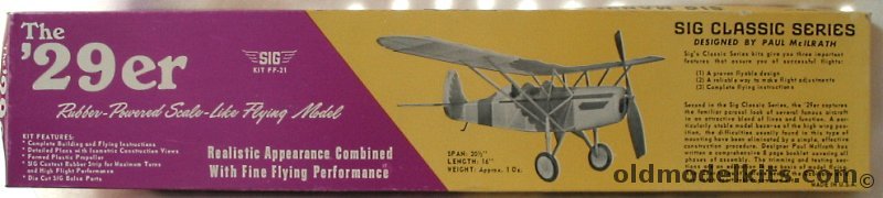 SIG The '29er - 20 inch Wingspan Balsa Flying Model, FF-21 plastic model kit